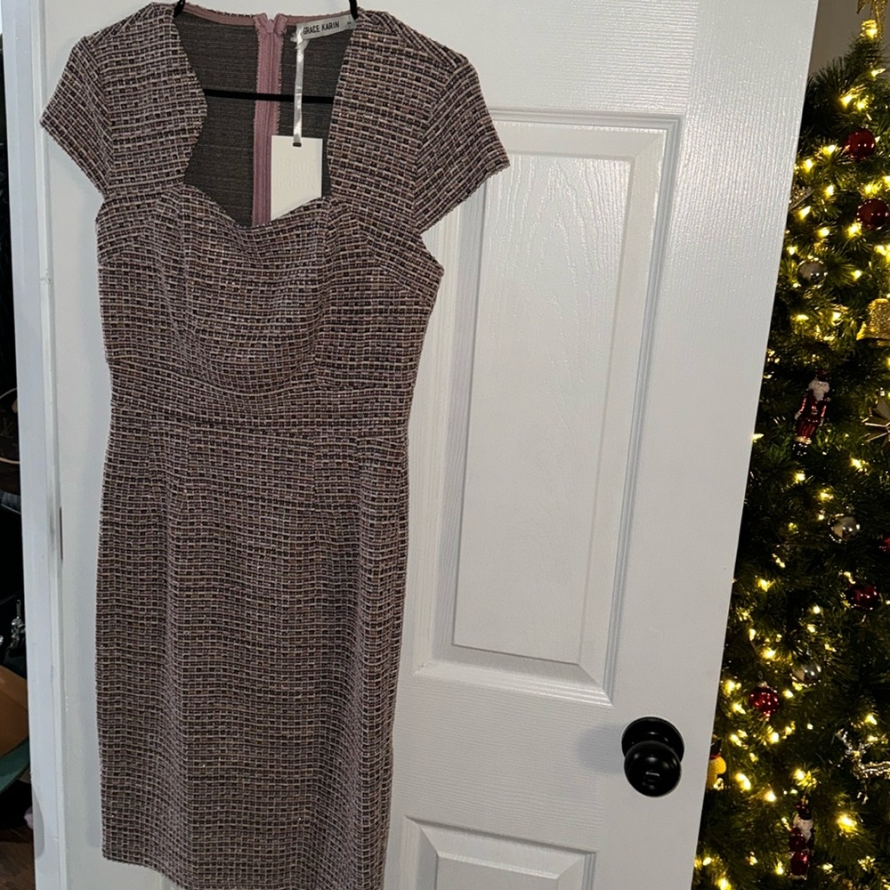 Brand New with tags tweed work dress